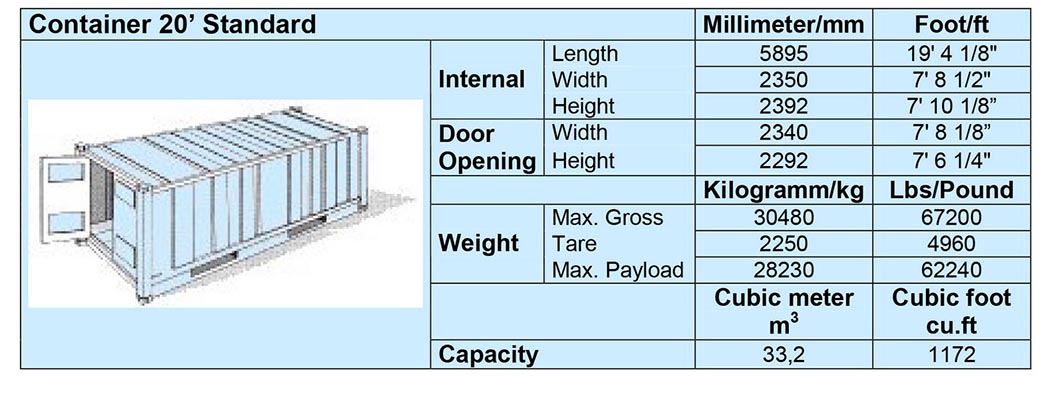 Container-tiu-chuan-20-feet