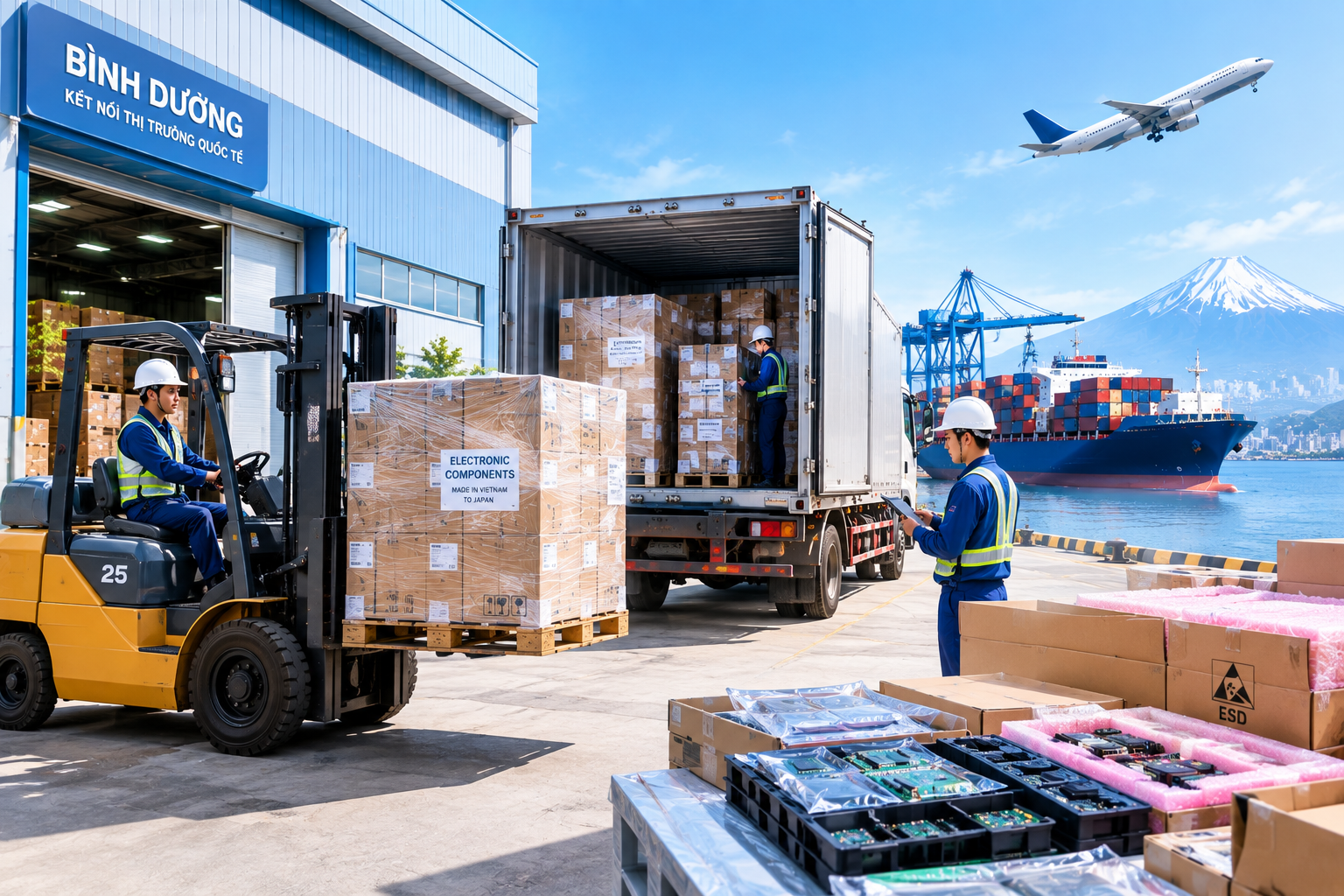 Vận chuyển linh kiện điện tử từ Bình Dương đi Nhật Bản: Những lưu ý khi xuất khẩu